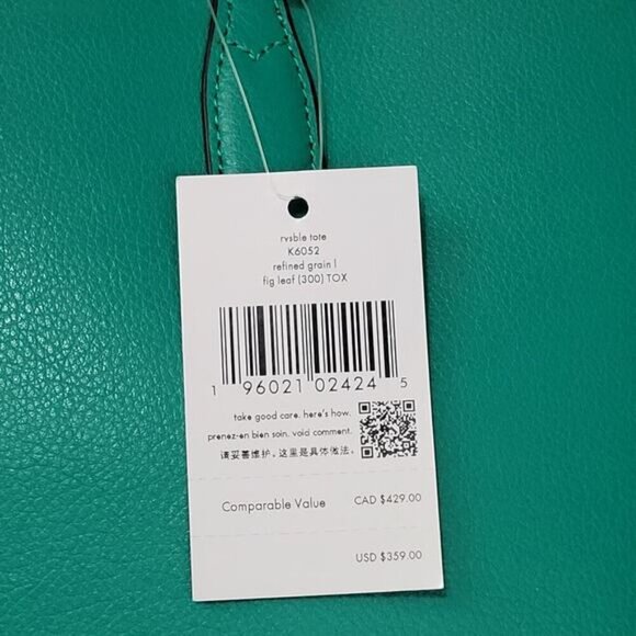 Kate‎ Spade Ava Reversible Tote in Fig Leaf - Picture 6 of 9